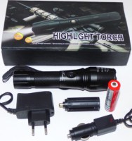 3446_Torche Metal + Zoom + SOS + Flash Autodefense + Accessoires